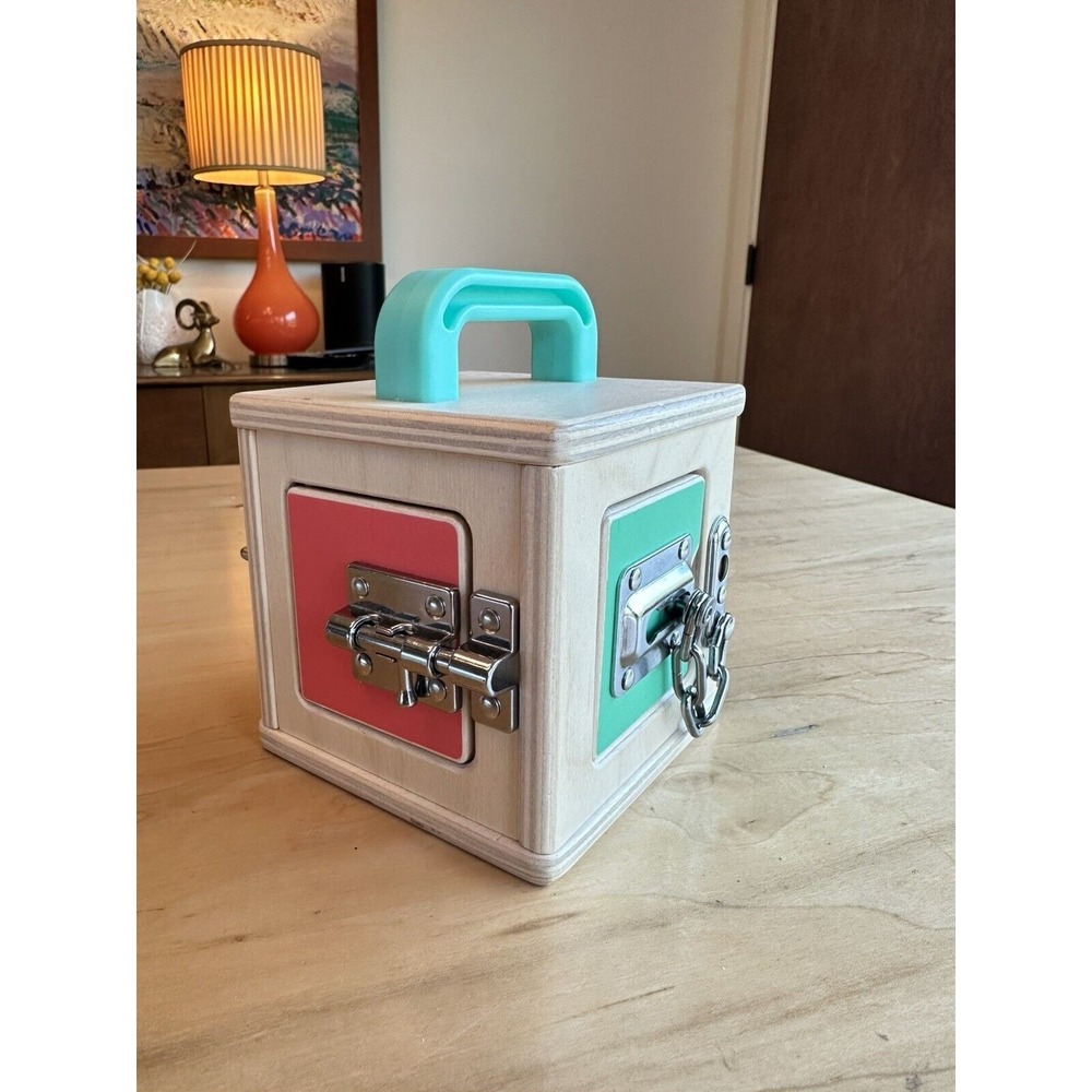 Lovevery The Lockbox Toy ("Realist") Montessori Learning Toy locks Unlocks Wood